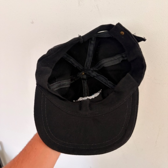 Vintage Corduroy Luzmila Mexico Cancun trucker hat strapback black embroided - Picture 6 of 6